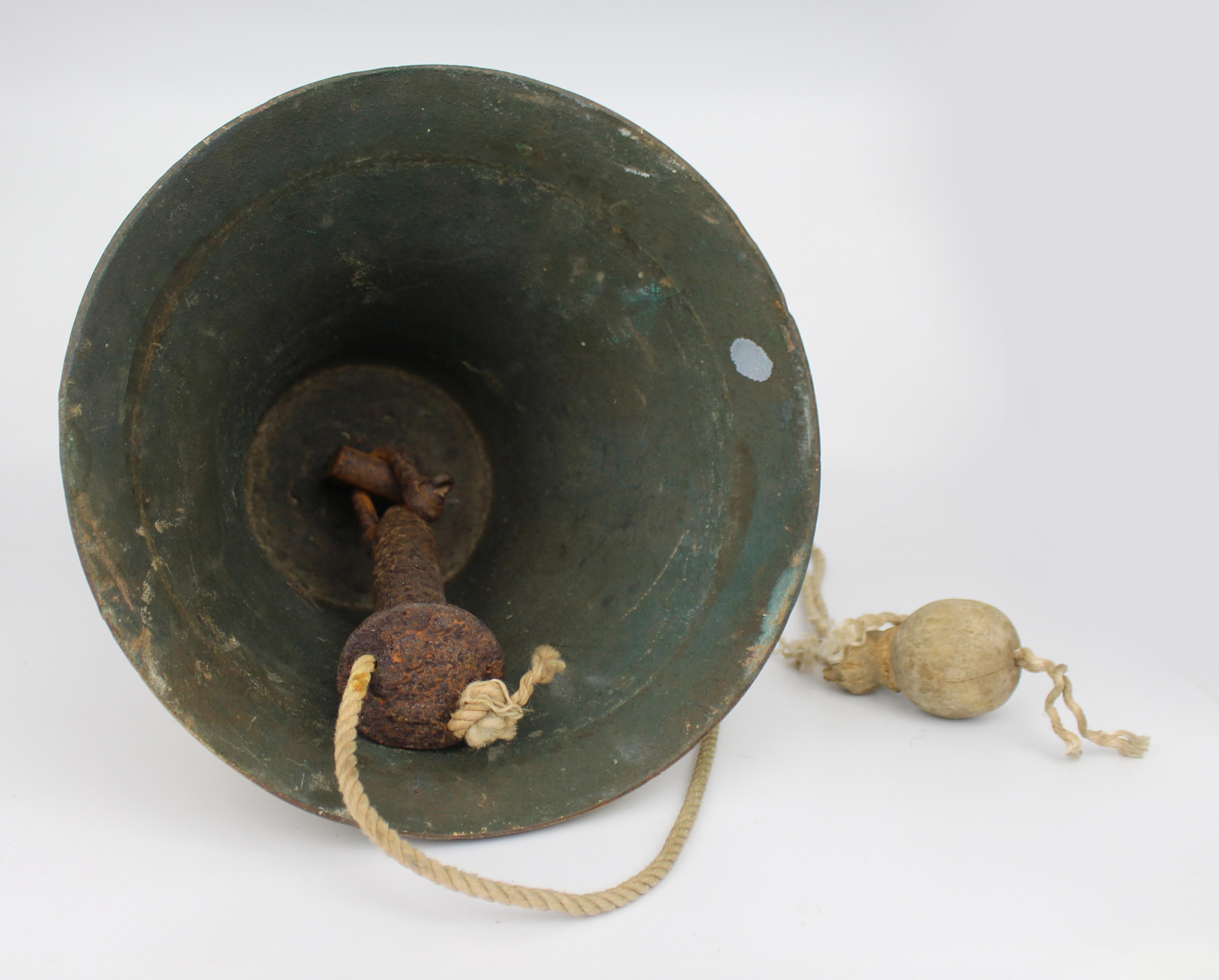 WWII-Era British Royal Navy Bronze Ship’s Bell, George VI Cipher, circa 1940s For Sale 3