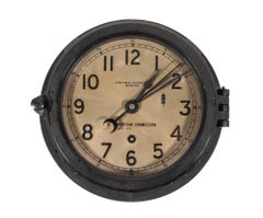 WWII Era Maritime Commission Bulkhead Clock by Chelsea Clock Co.