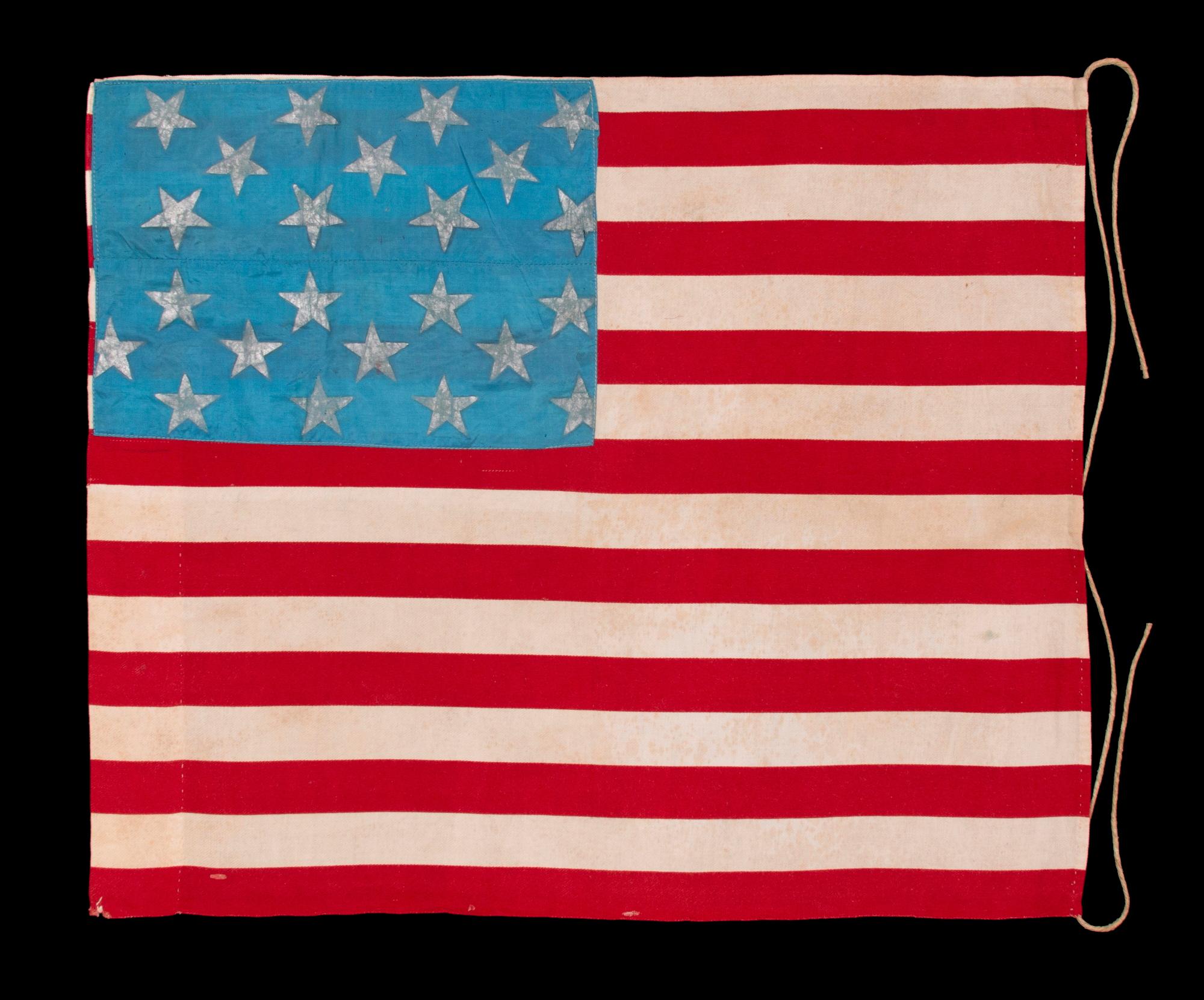 WWII Liberation Flag with 23 Silver Gilt Stars, ca  1944 In Good Condition For Sale In York County, PA
