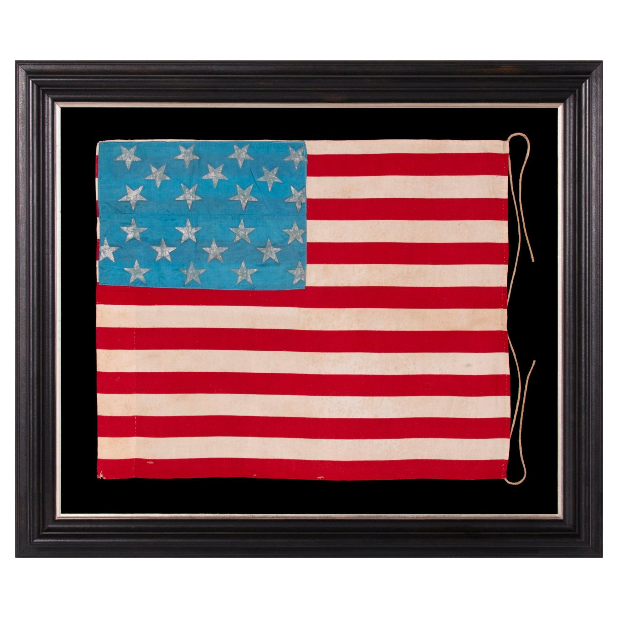 WWII Liberation Flag with 23 Silver Gilt Stars, ca  1944