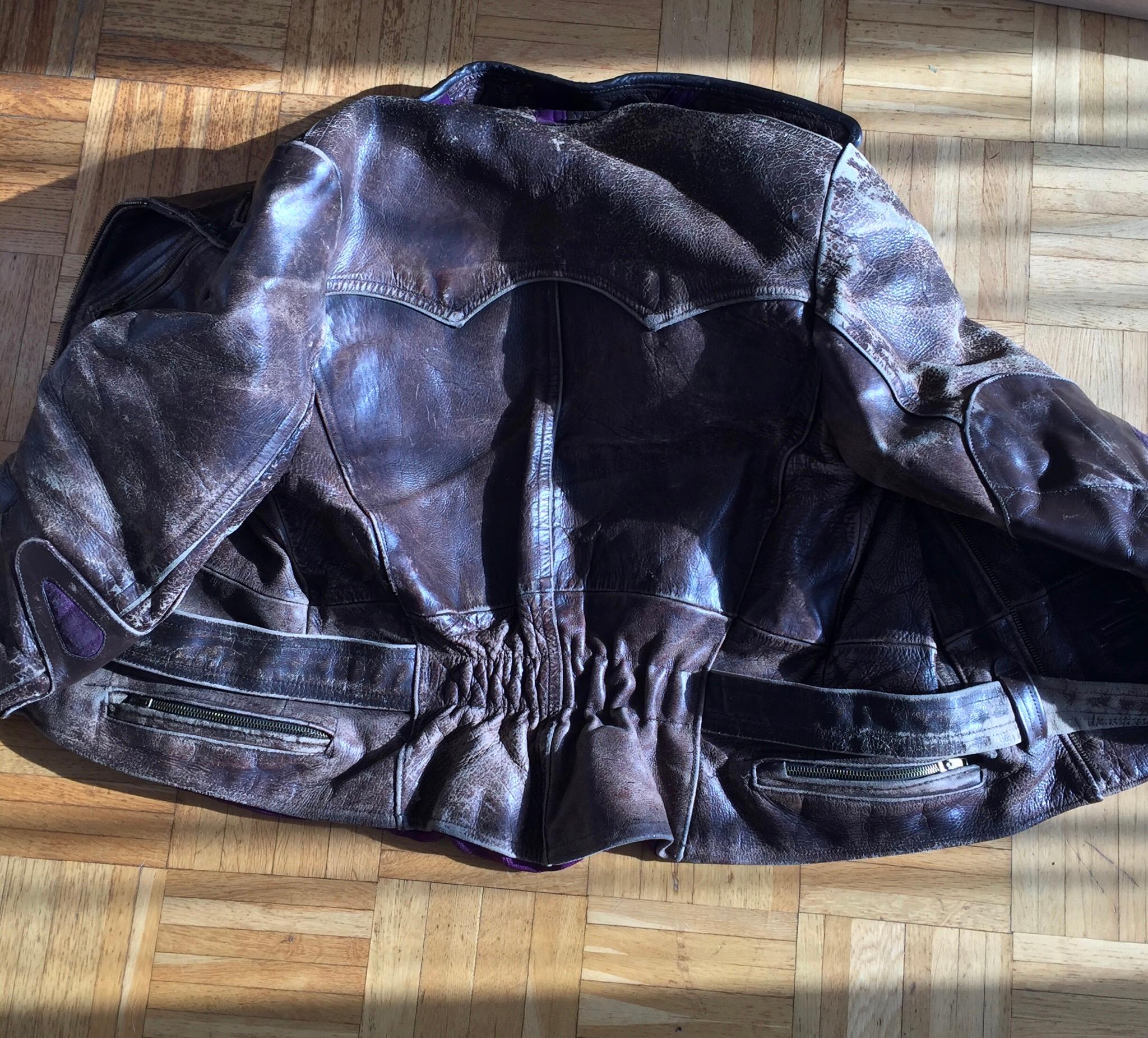Antique motorcycle Leather Jacket For Sale 1