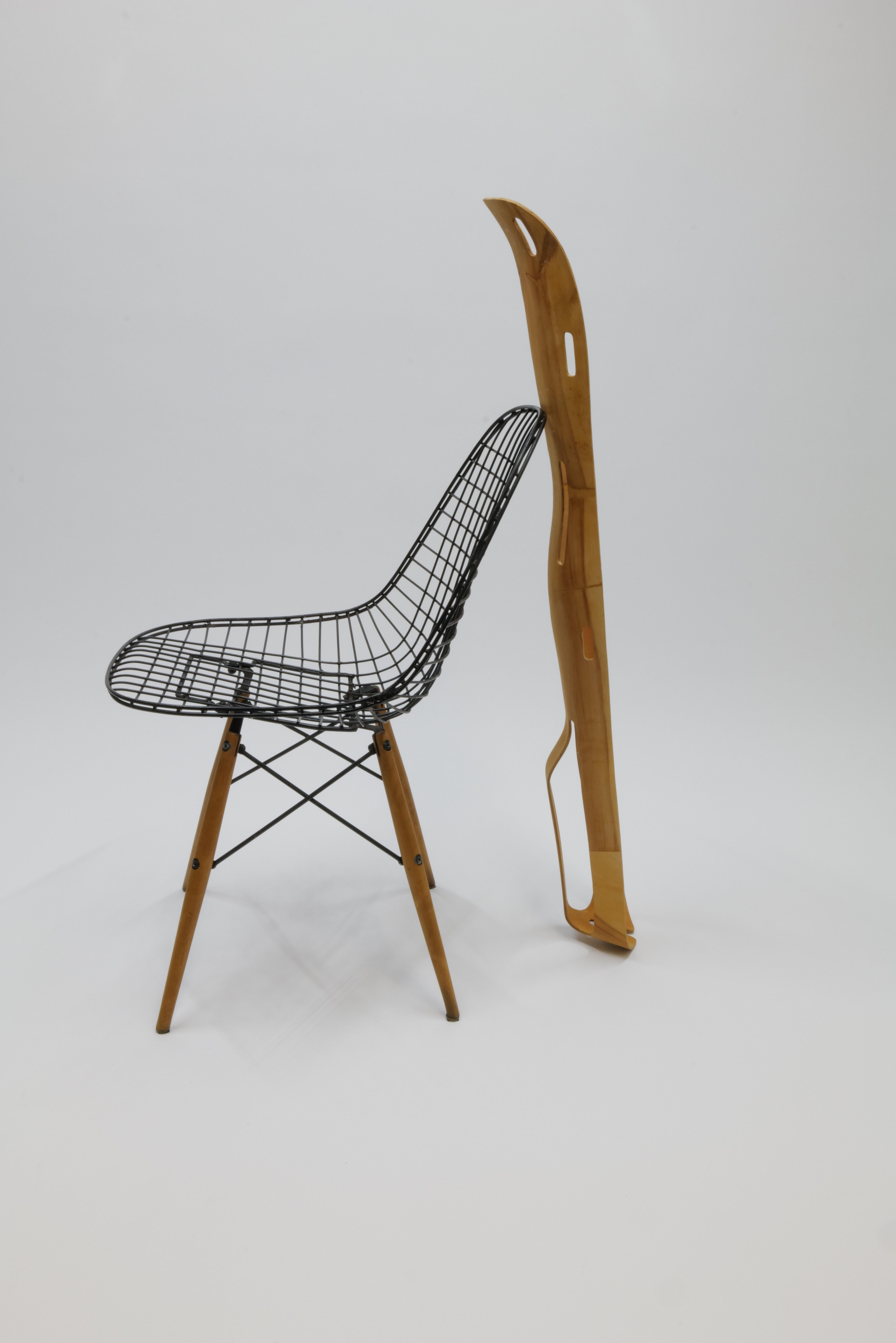Molded WWII Plywood Leg Splint by Charles Eames For Sale