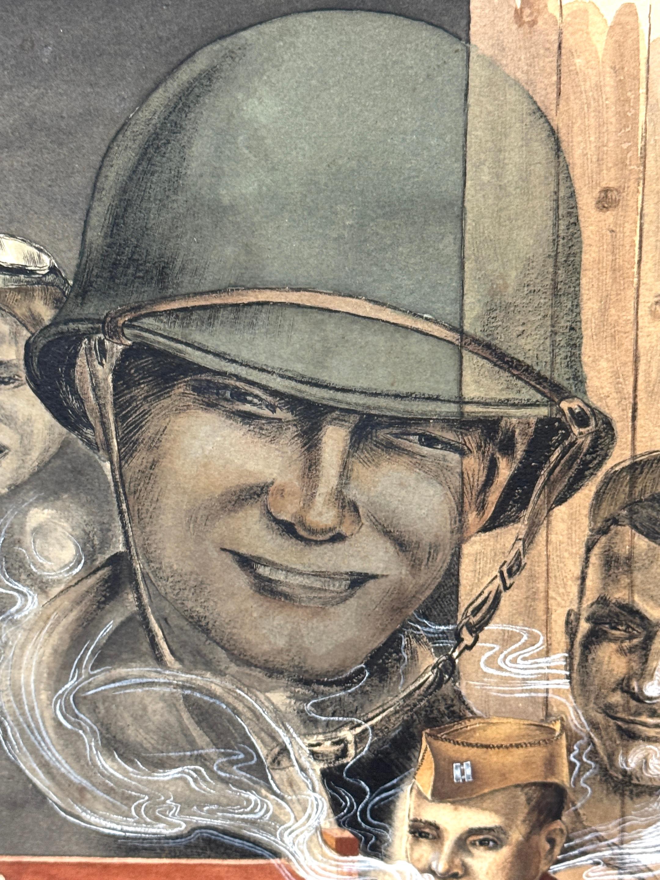 WWII Private Theater: Schwuler amerikanischer Soldat in der Reflexion im Angebot 4