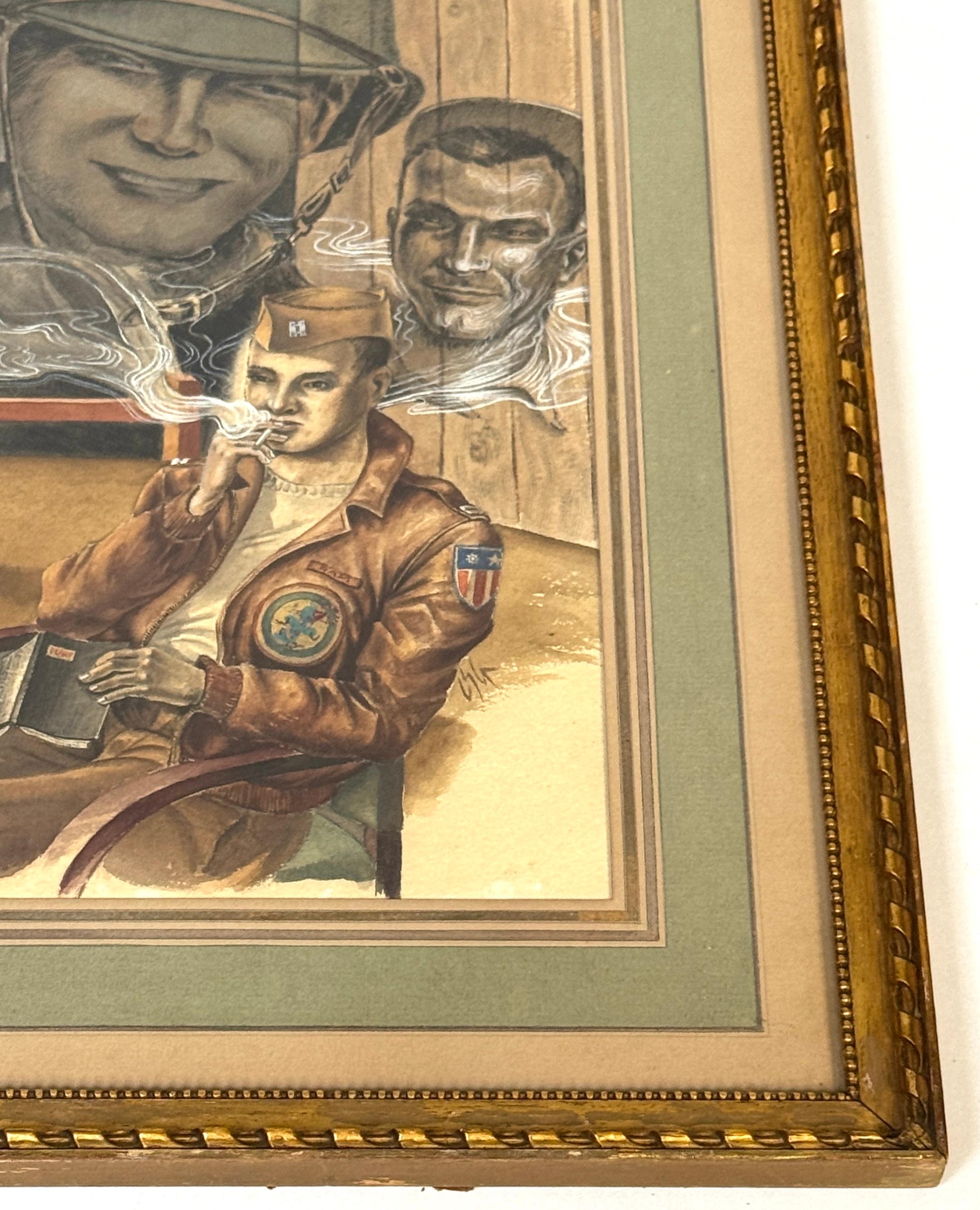 WWII Private Theater: Schwuler amerikanischer Soldat in der Reflexion im Angebot 8