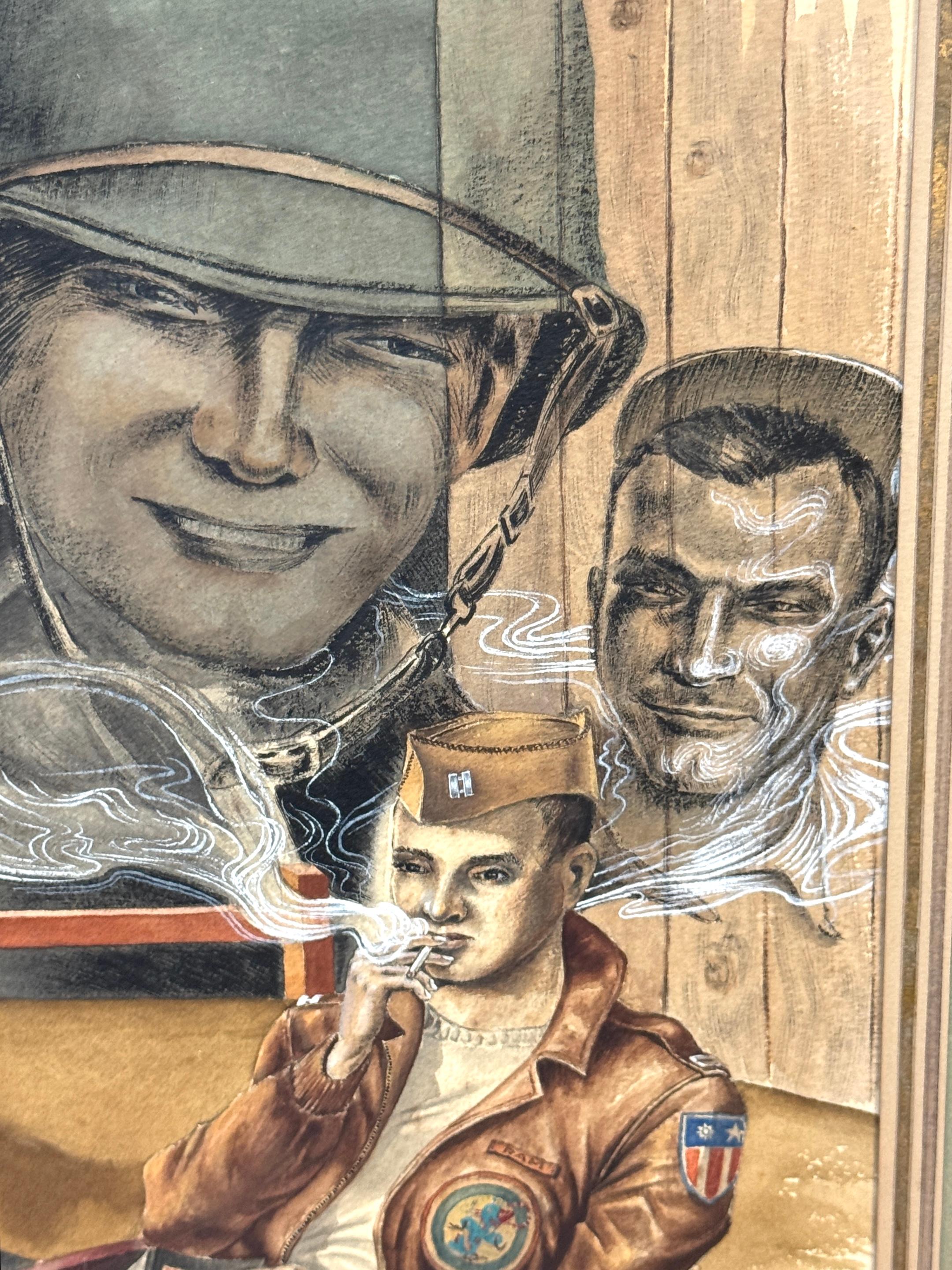WWII Private Theater: Schwuler amerikanischer Soldat in der Reflexion im Angebot 2