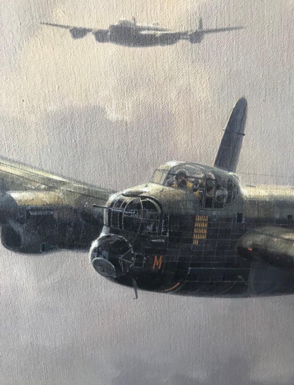 Sud-africain Peinture du bombardier RAF Lancaster de la Seconde Guerre mondiale en vente
