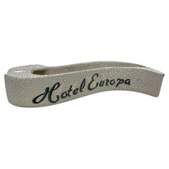 Hotel EUROPA 1948 Ceramic Ashtray Sculptural Modern Flair
