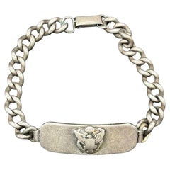 WWII Sterling Silver US Army ID Link Bracelet