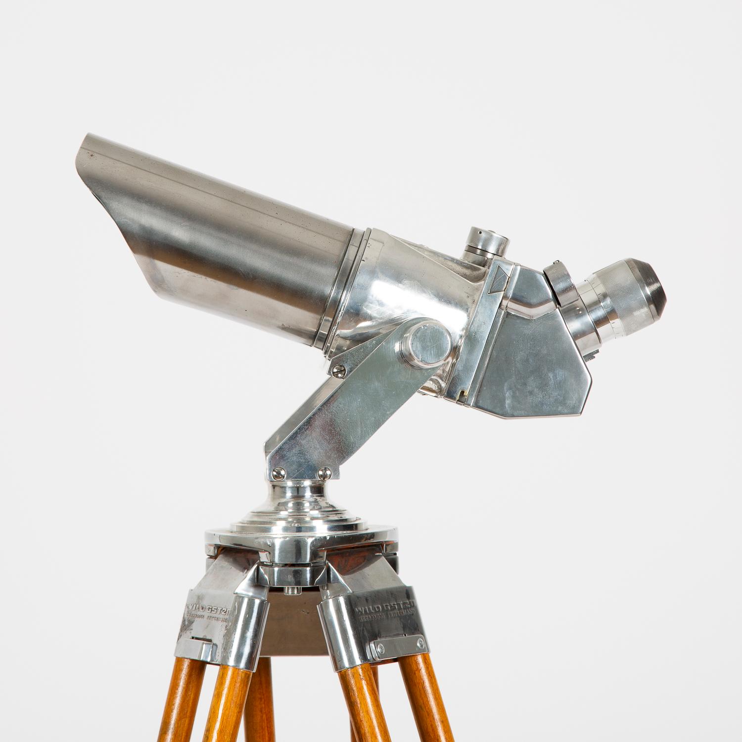 German WWII Tripod Mounted Binoculars by Leitz