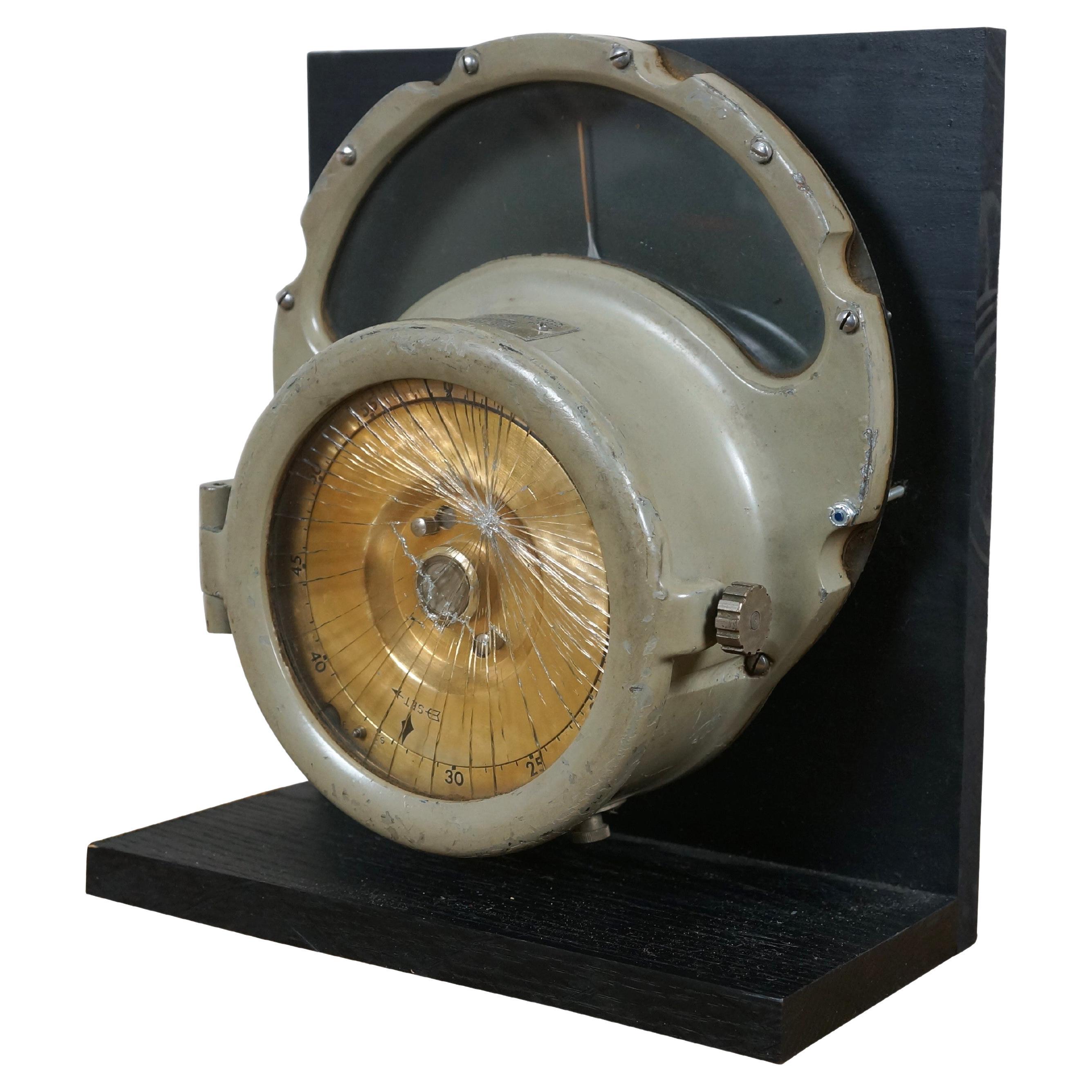 WWII US Navy Marítimo Rumbo Sinuoso Buque de Guerra Destructor Barcos Reloj Seth Thomas