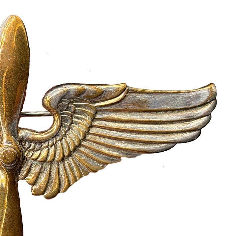 Spilla d'argento della WWII USA Air Corps Force Sterling Silver Badge di Meyer In condizioni buone in vendita a Van Nuys, CA