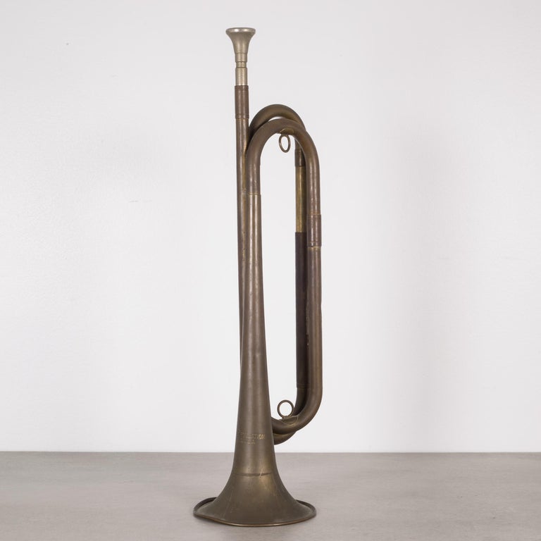 WWll Era Military Brass Bugle, circa 1940 For Sale at 1stDibs