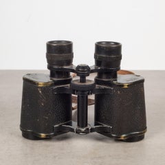 WWll German Military Binoculars and Leather Case, c.1940