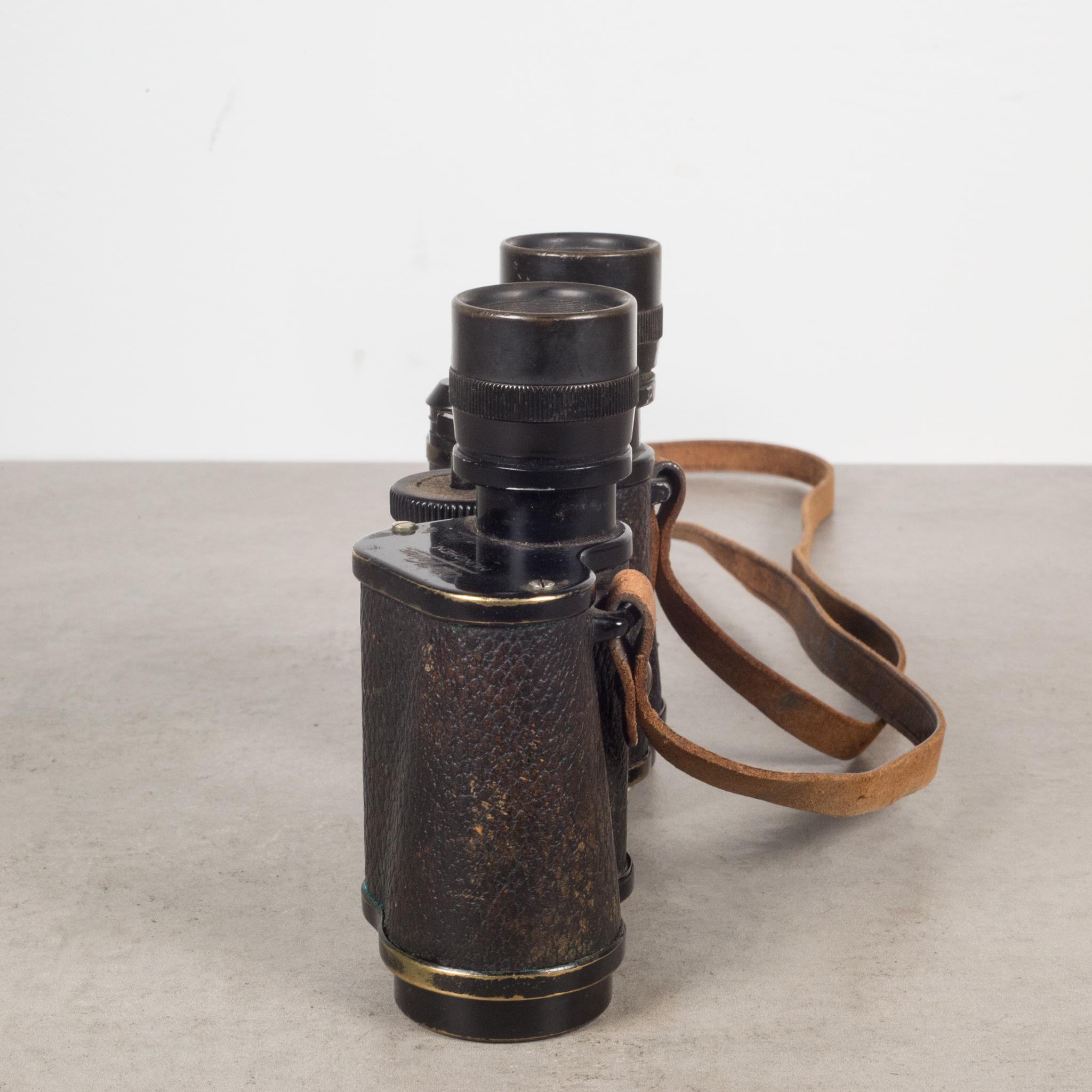 vintage leather binocular case