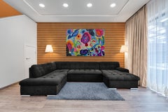 Joyful Abundance, Original Bold and Bright Contemporary Abstract Painting