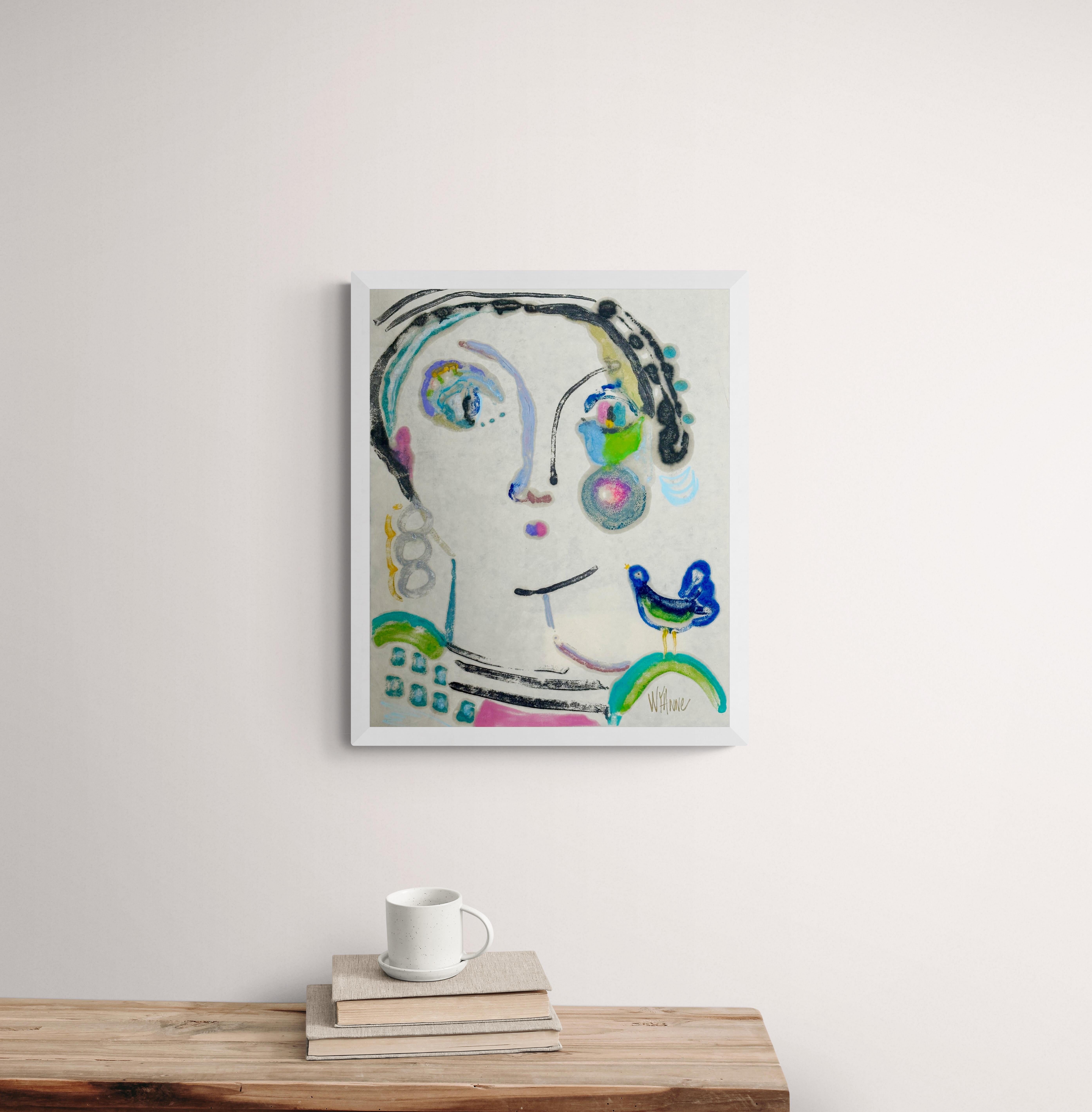Sweet Song, Original Contemporary Figurative Malerei auf Leinwand (Abstrakt), Painting, von Wyanne Thompson