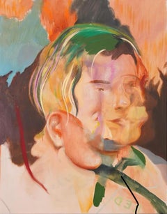 "Mezzi pensieri" Pittura ad olio di 30" x 24" pollici di Wyatt Mills
