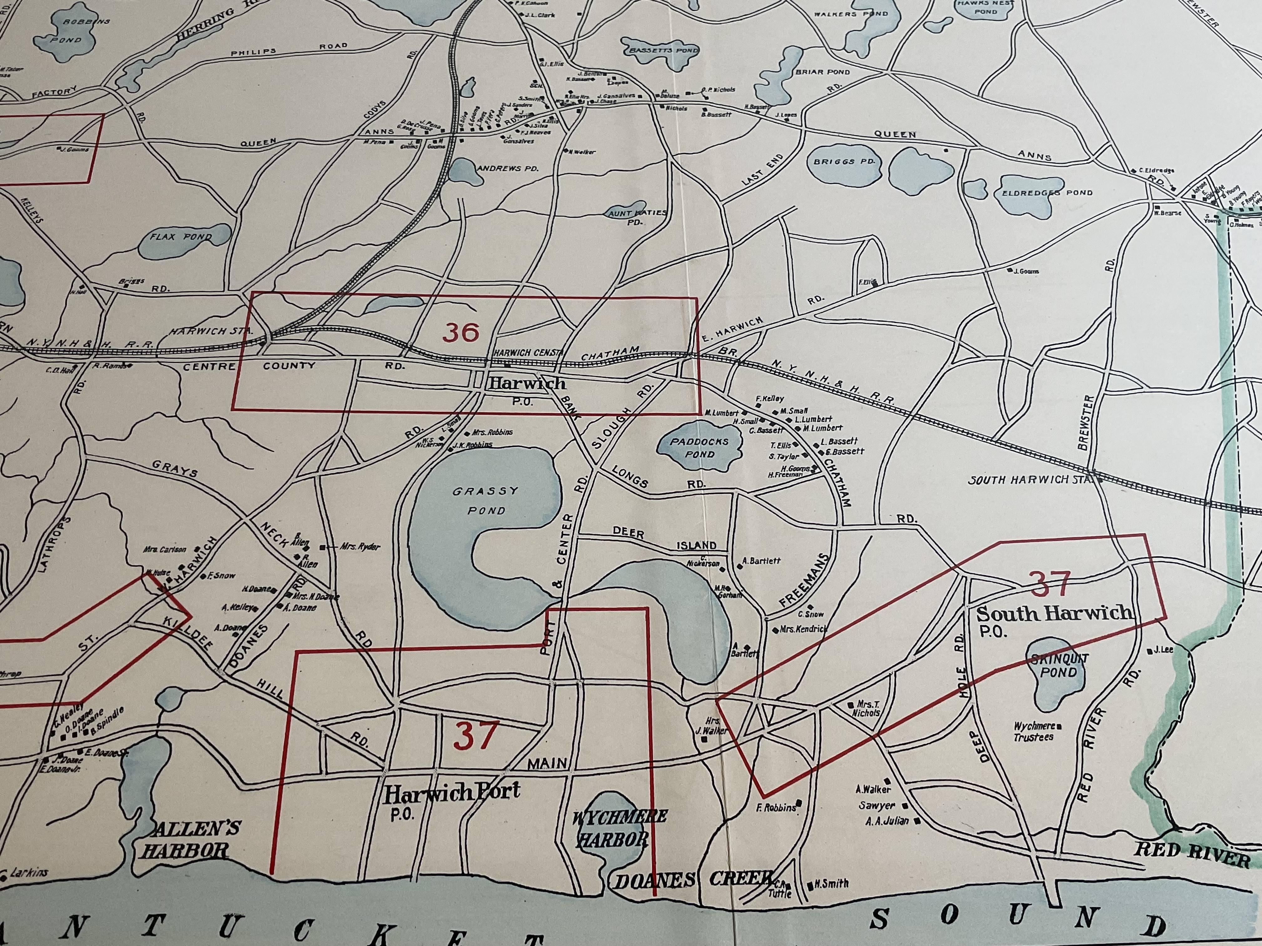 Carte du port Wychmere Allens, vers 1890 en vente 5