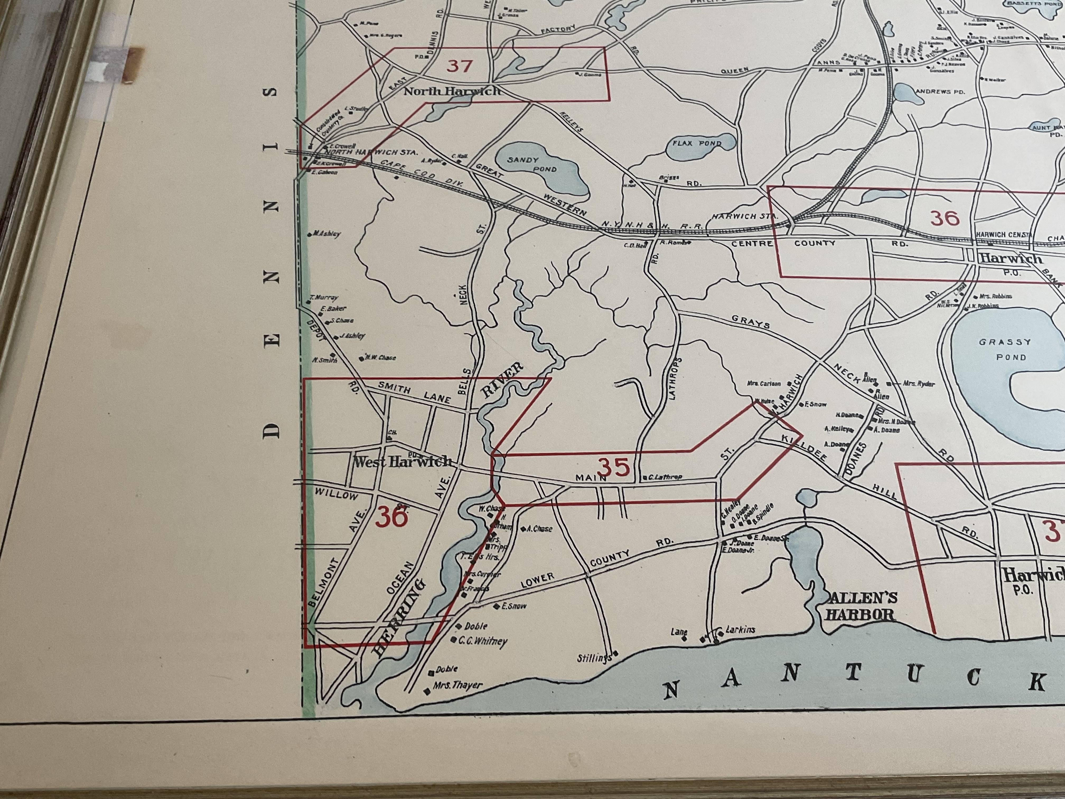 Carte du port Wychmere Allens, vers 1890 en vente 6