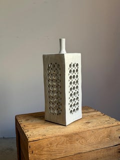 Wye Pottery Pierced Ceramic Vase, England, 1960s