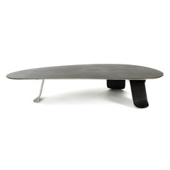 Chrysalis No. 1 Low Table Black Stainless Steel w/ Polished Edges, Made to Order