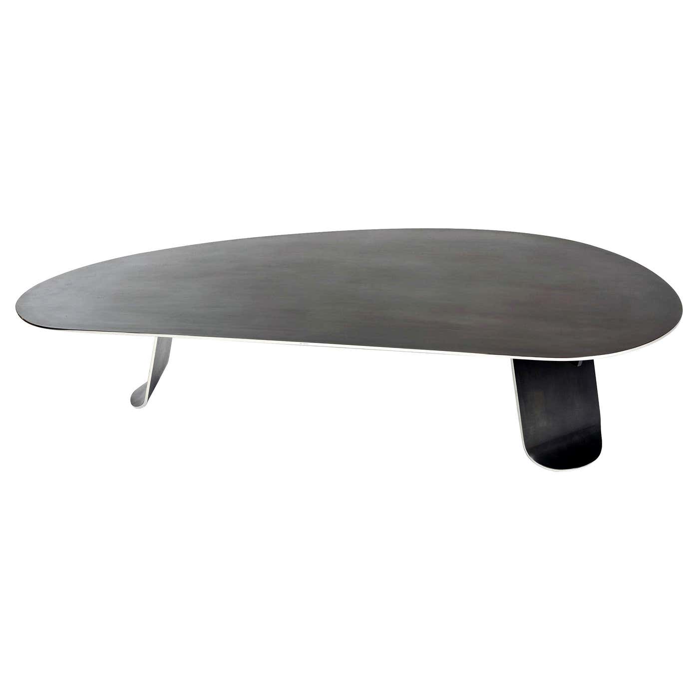 Chrysalis No. 1 Low Table Black Stainless Steel w/ Polished Edges, Made ...