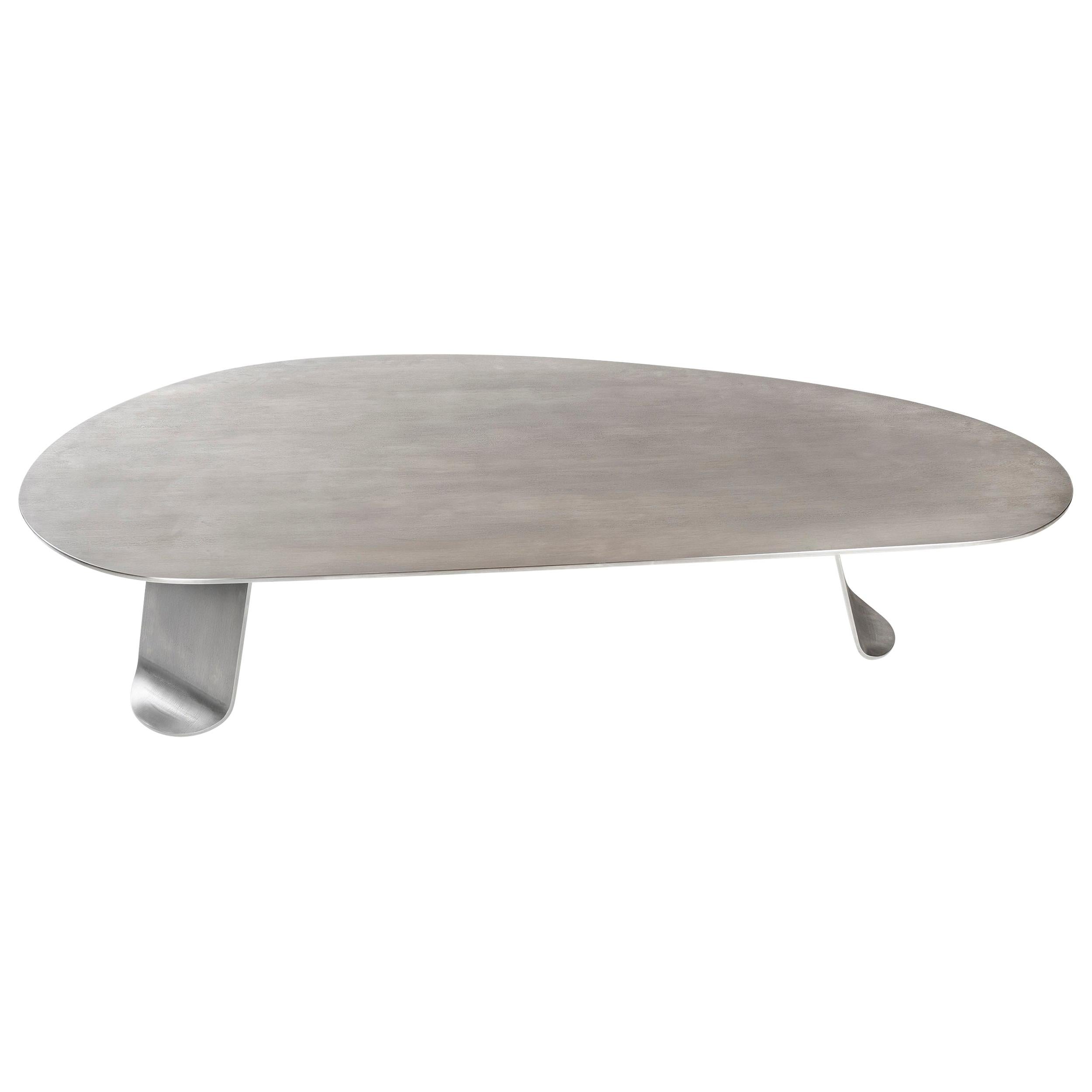 WYETH Chrysalis Table No. 1 in Natural Grain Stainless Steel