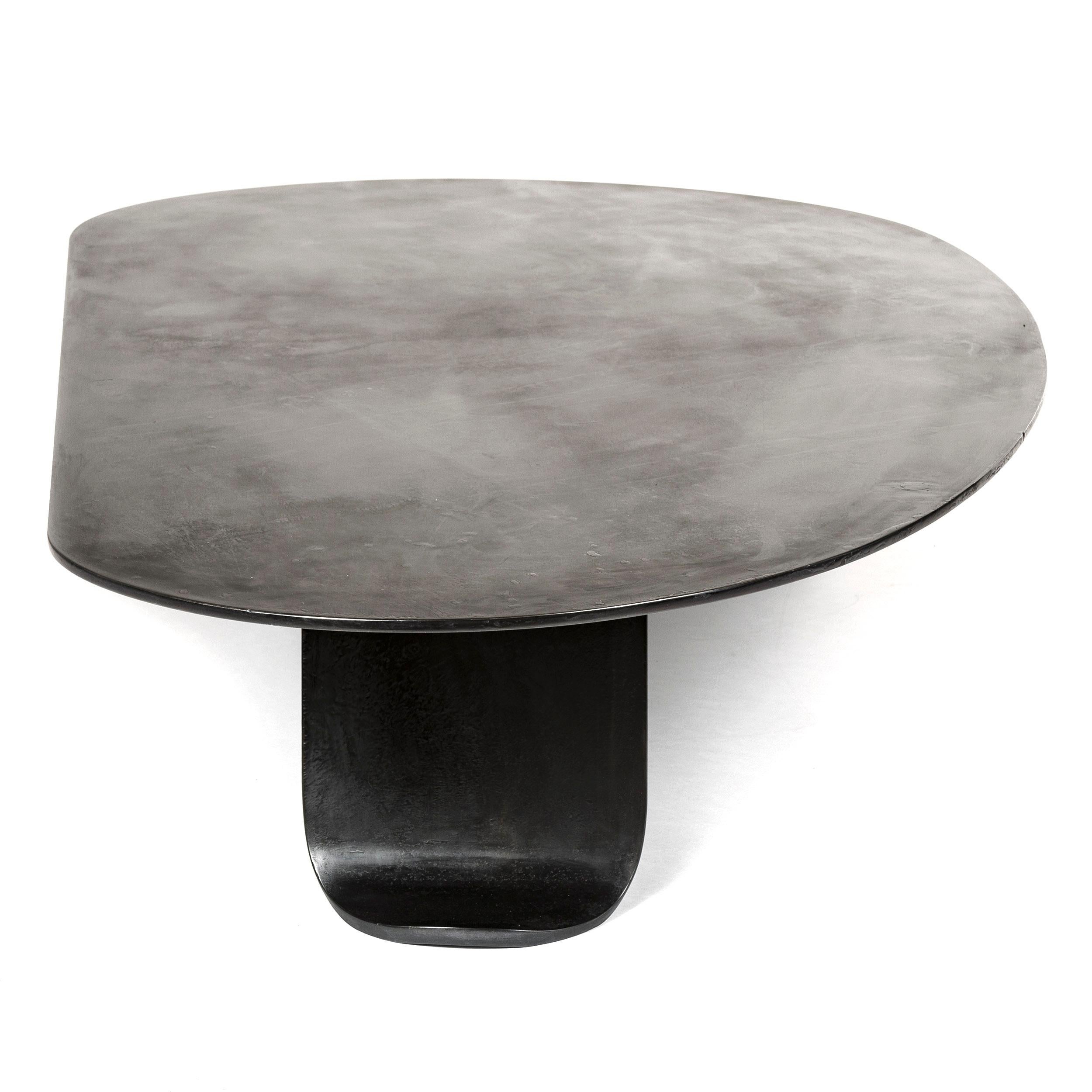 WYETH Chrysalis Table No. 1 in Patinated Steel with Hot Zinc Finish For Sale 1