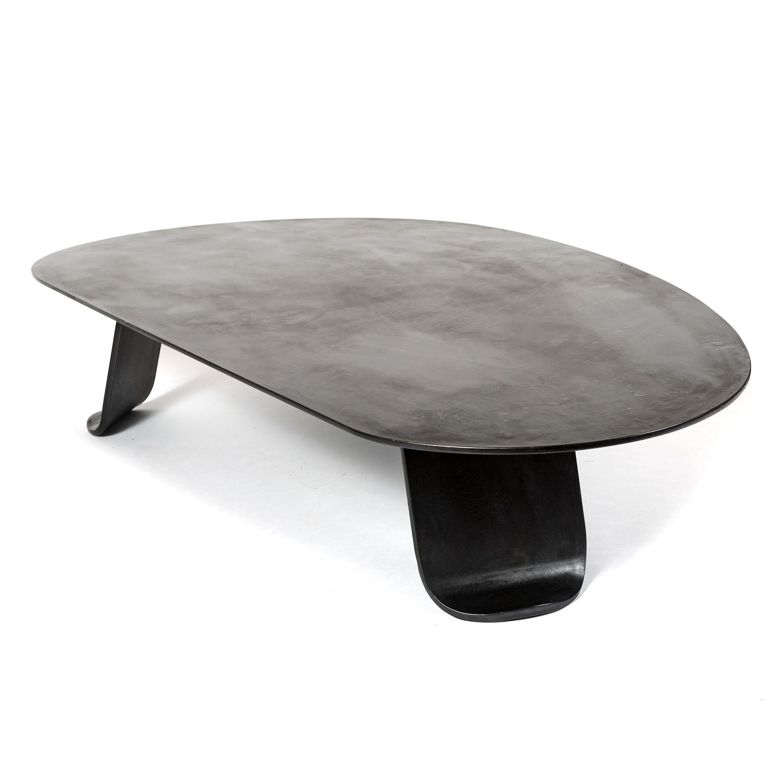WYETH Chrysalis Table No. 1 in Patinated Steel with Hot Zinc Finish For Sale 3