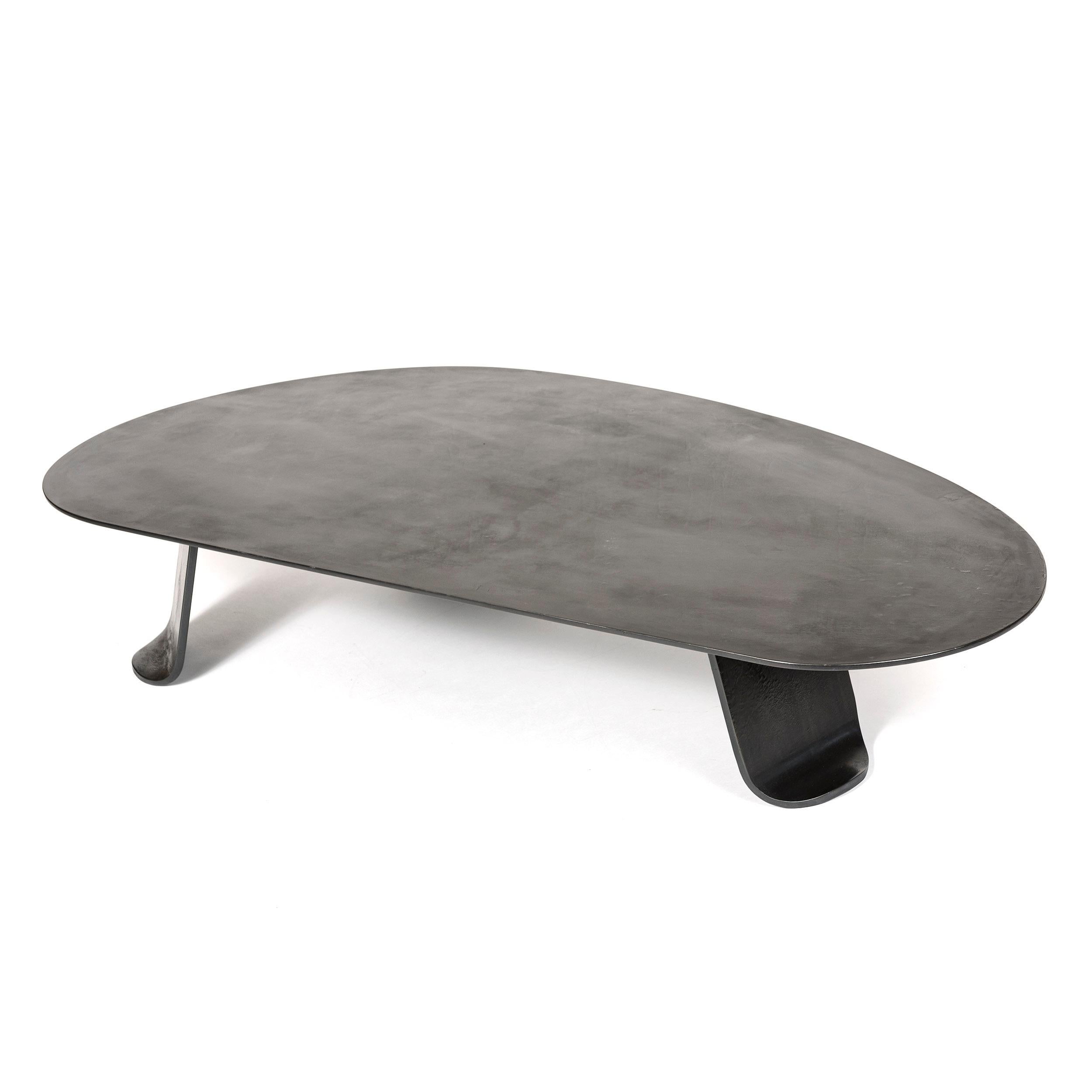 WYETH Chrysalis Table No. 1 in Patinated Steel with Hot Zinc Finish For Sale 4