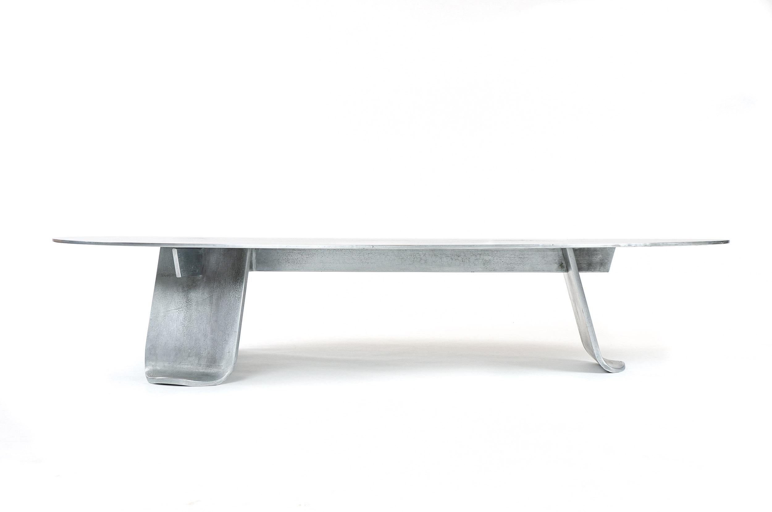 Galvanisé Table Chrysalis n° 1 WYETH en acier avec finition galvanisée à chaud en vente