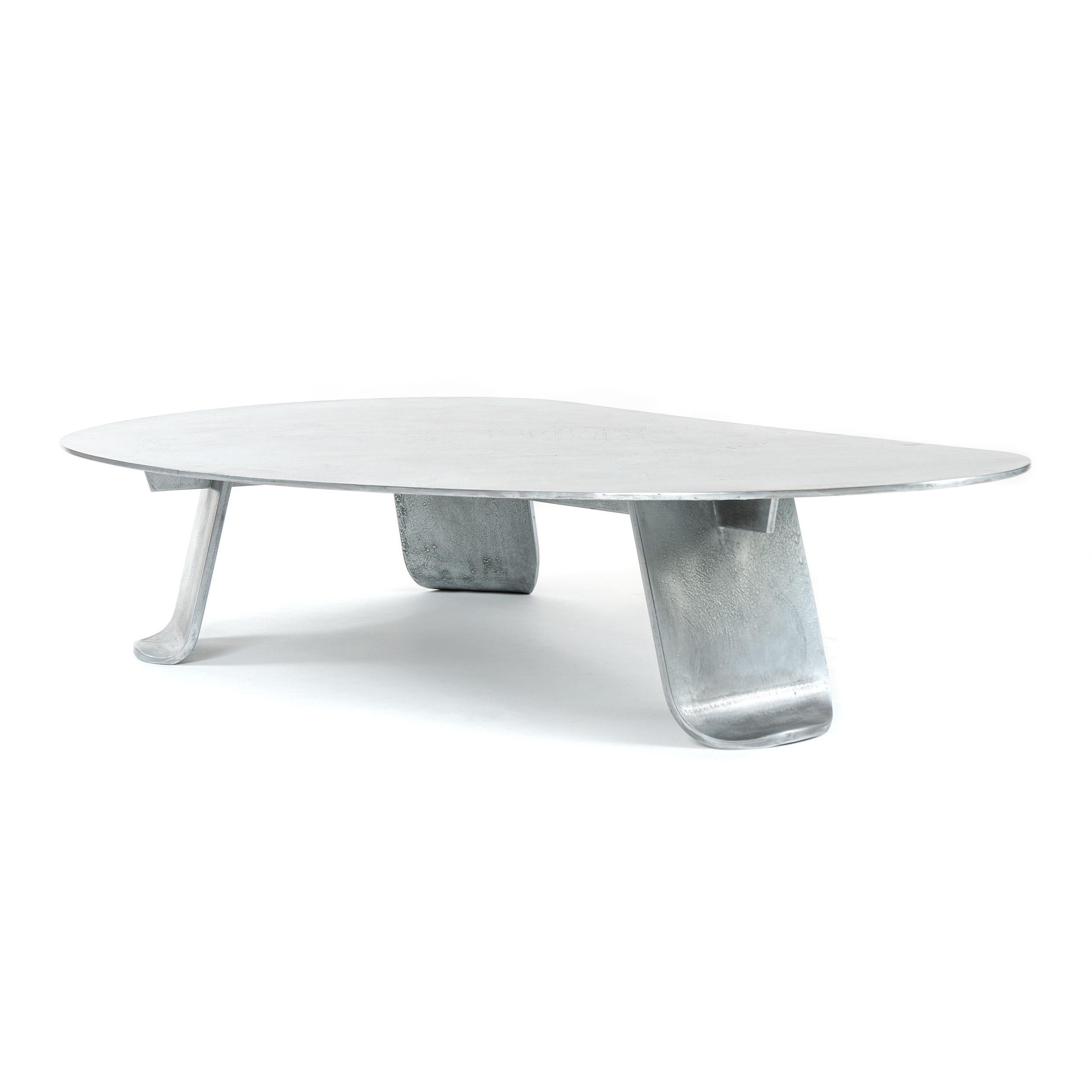 Galvanized WYETH Chrysalis Table No. 1 in Steel with Hot Zinc Finish For Sale