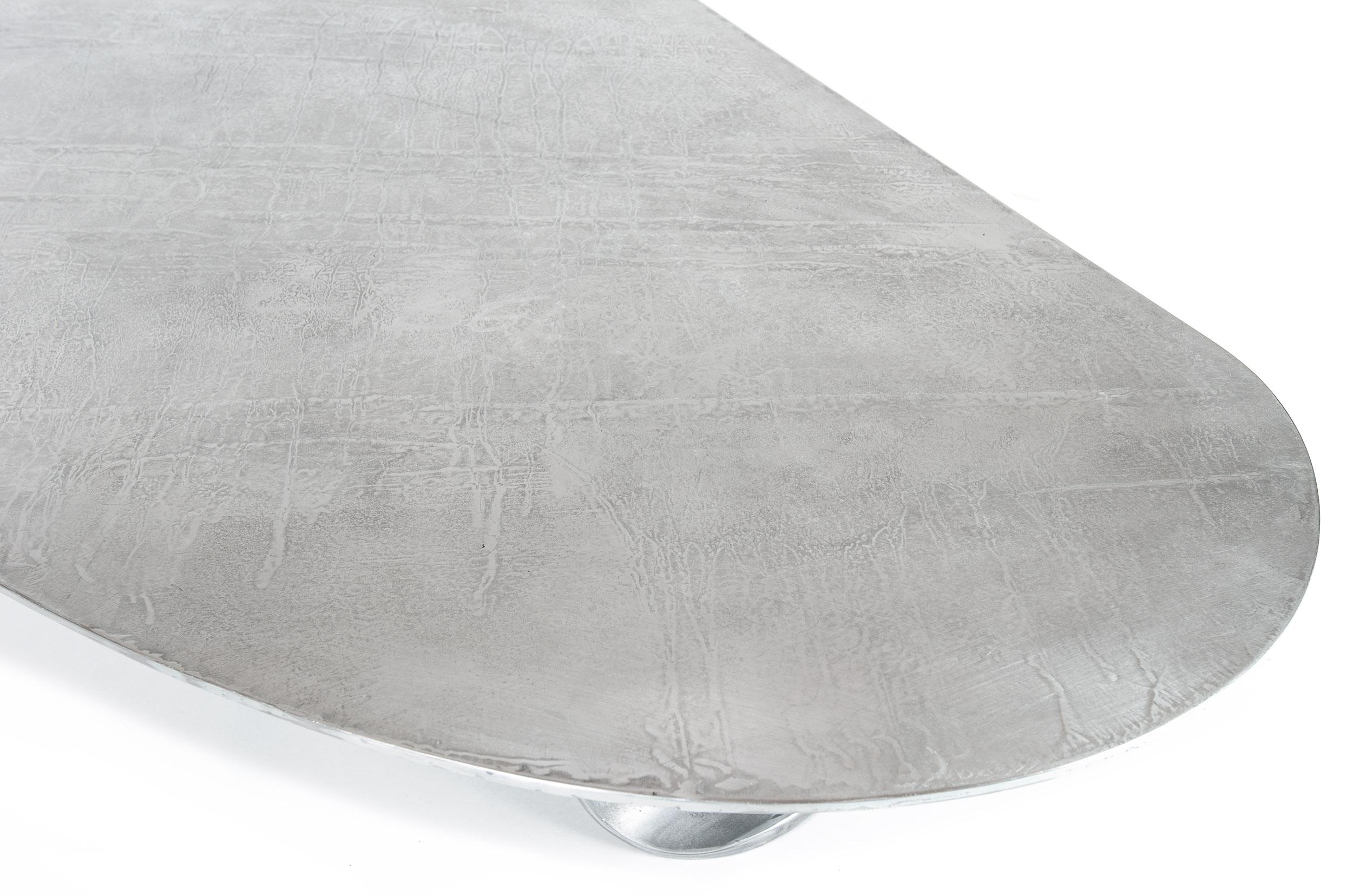 Contemporary WYETH Chrysalis Table No. 1 in Steel with Hot Zinc Finish For Sale