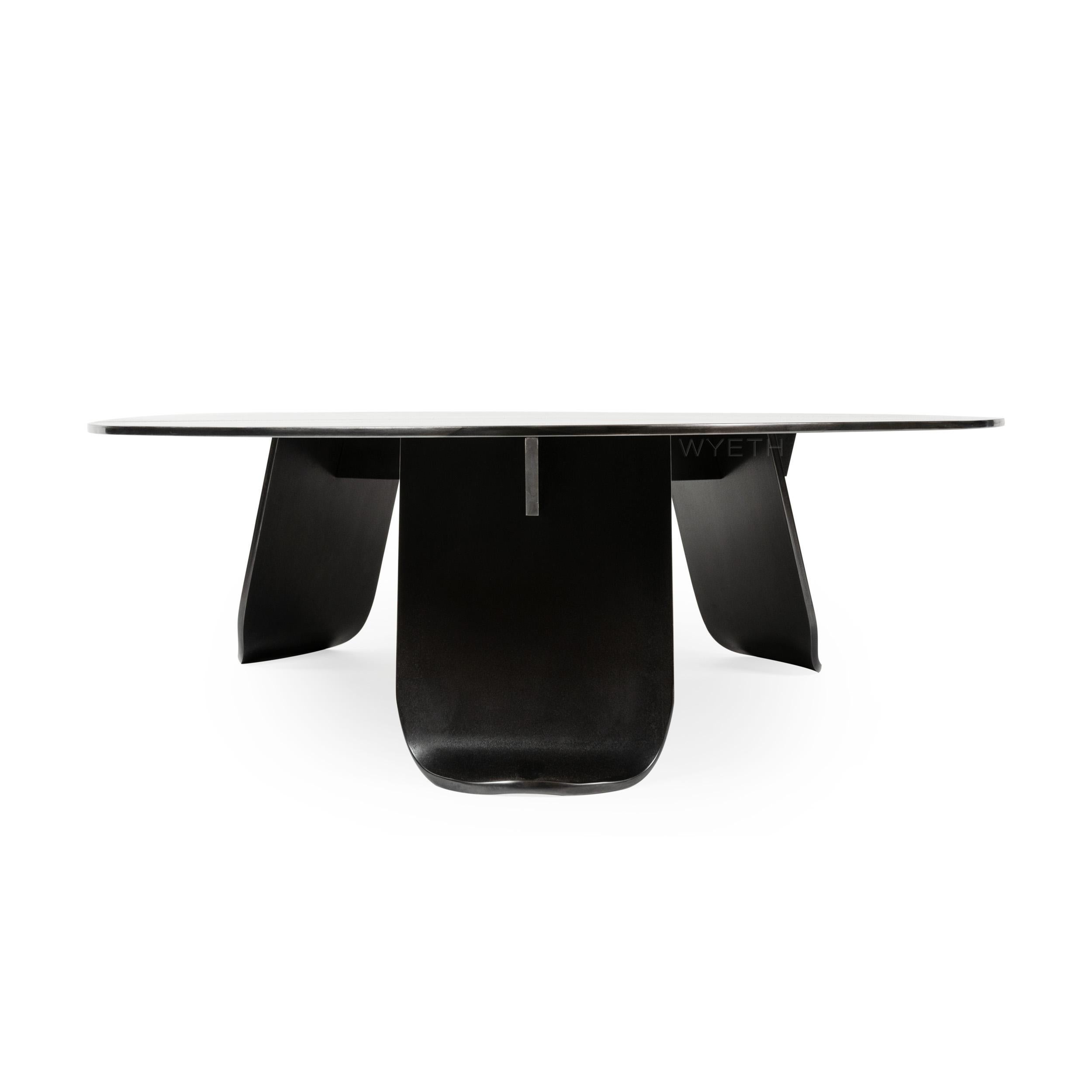 Industrial WYETH Chrysalis Table No. 2 in Patinated Steel For Sale