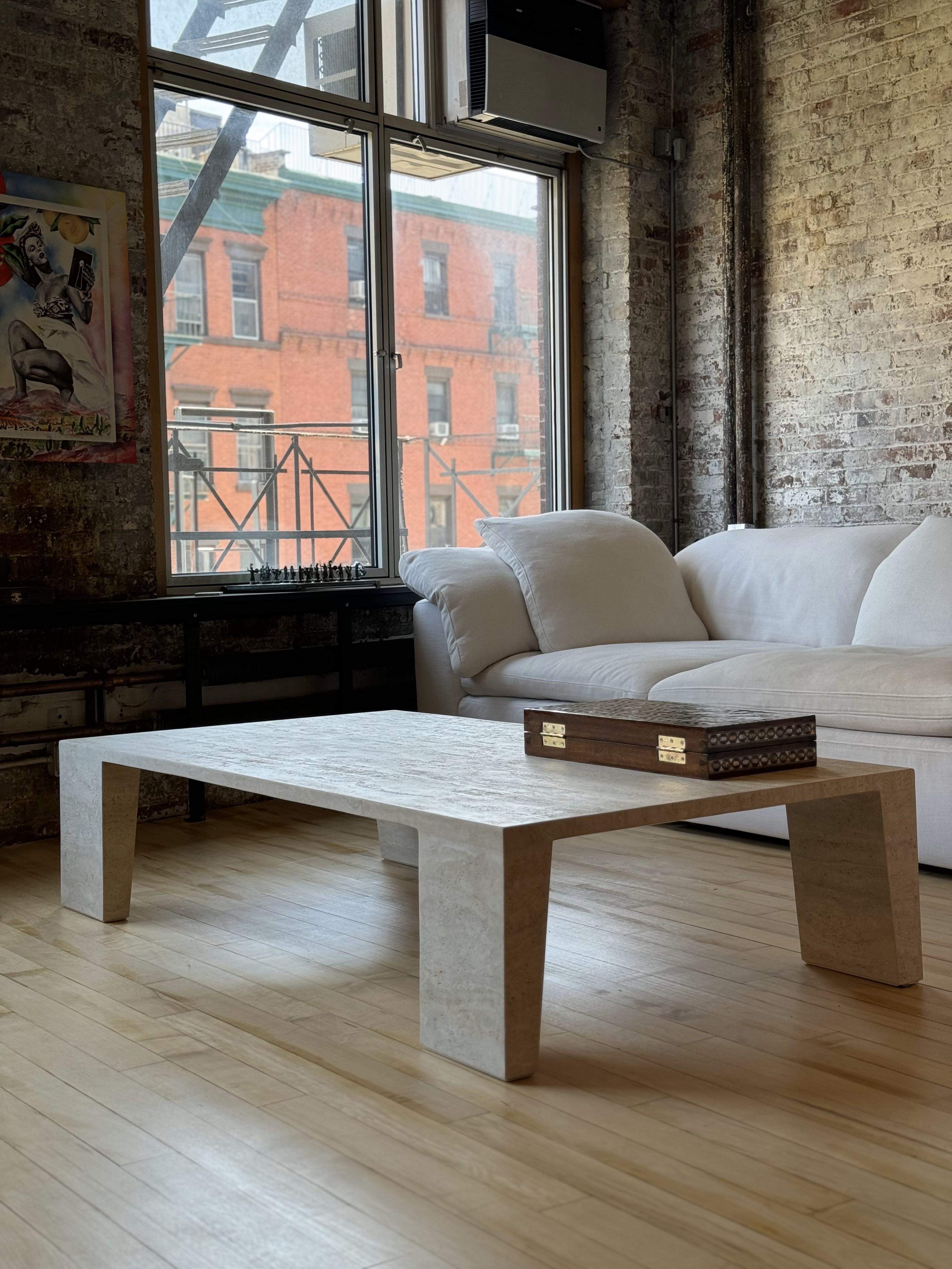 Other Wyeth Italian Travertine Coffee Table By Restoration Hardware