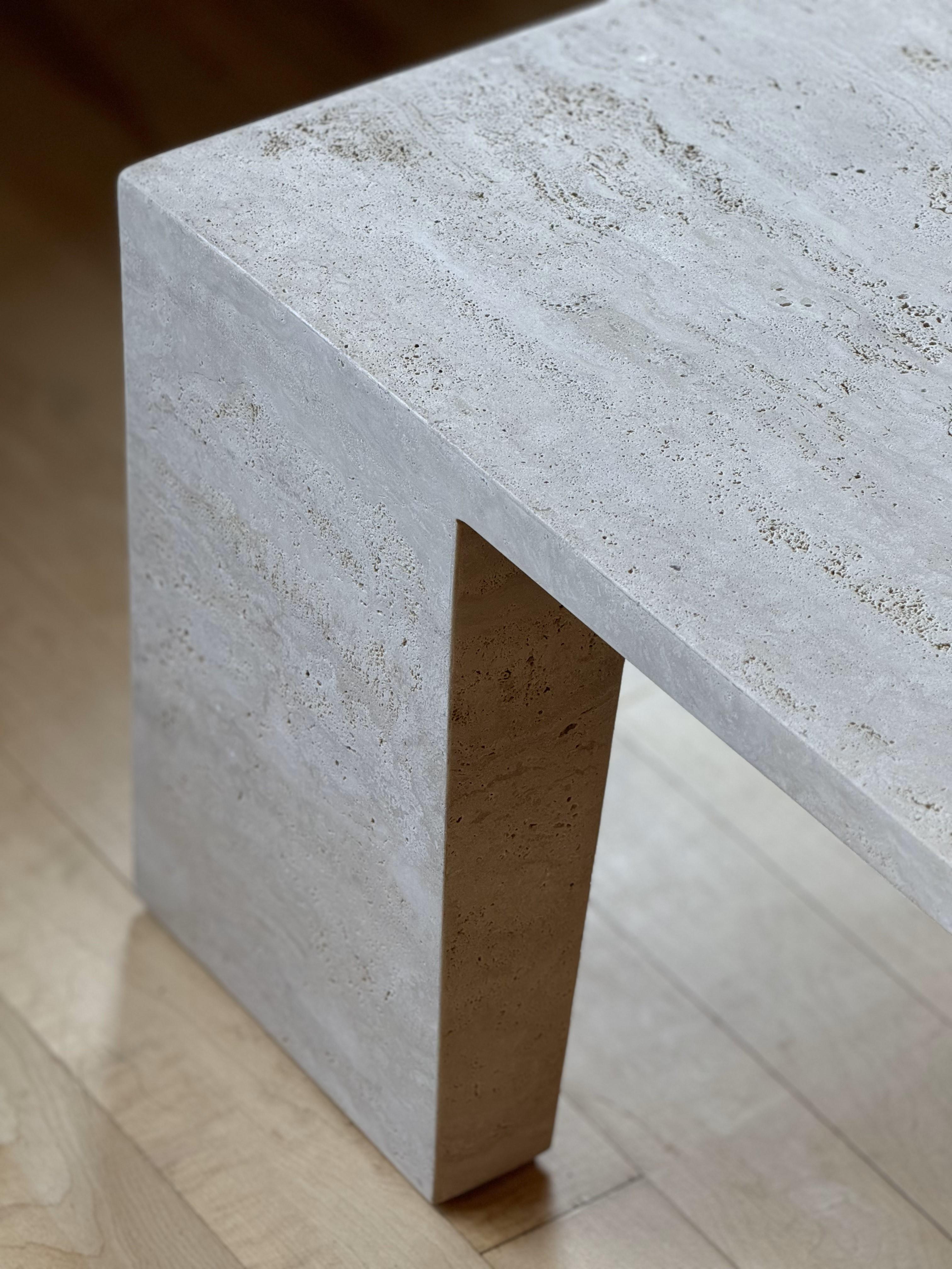 Contemporary Wyeth Italian Travertine Coffee Table By Restoration Hardware