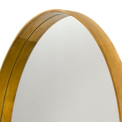 Original Round Mirror in Polished Bronze
