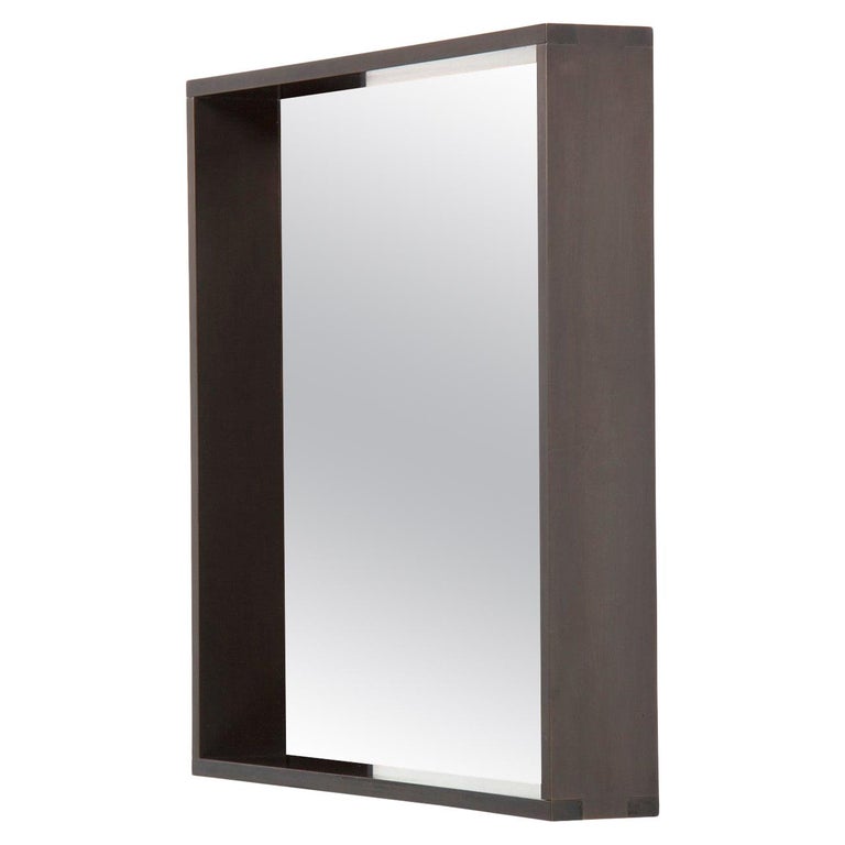 Wyeth Original Blackened Steel Square Wall Mirror For Sale at 1stDibs
