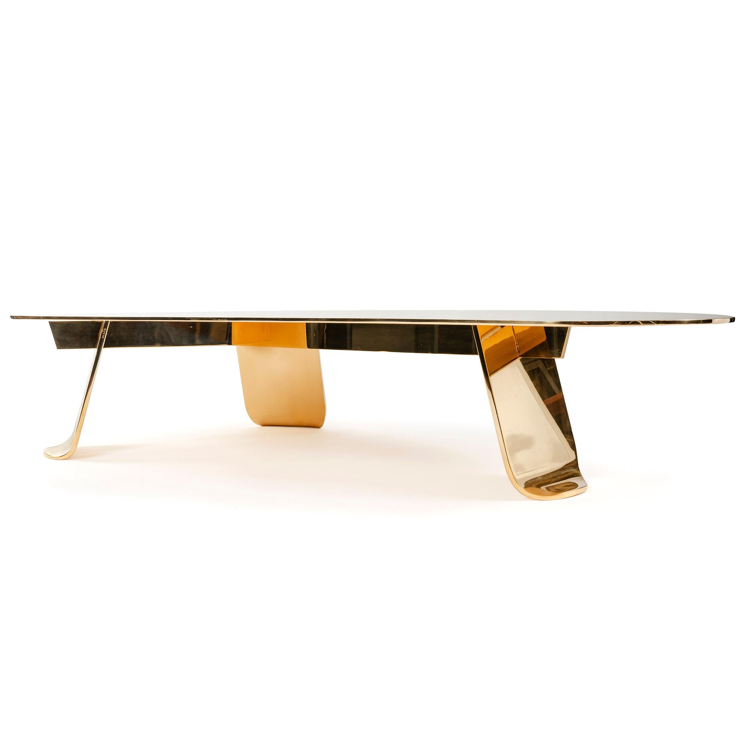 American WYETH Chrysalis Table No. 1 in Polished Bronze For Sale
