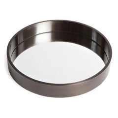 Specchio da parete originale rotondo in bronzo, su ordinazione