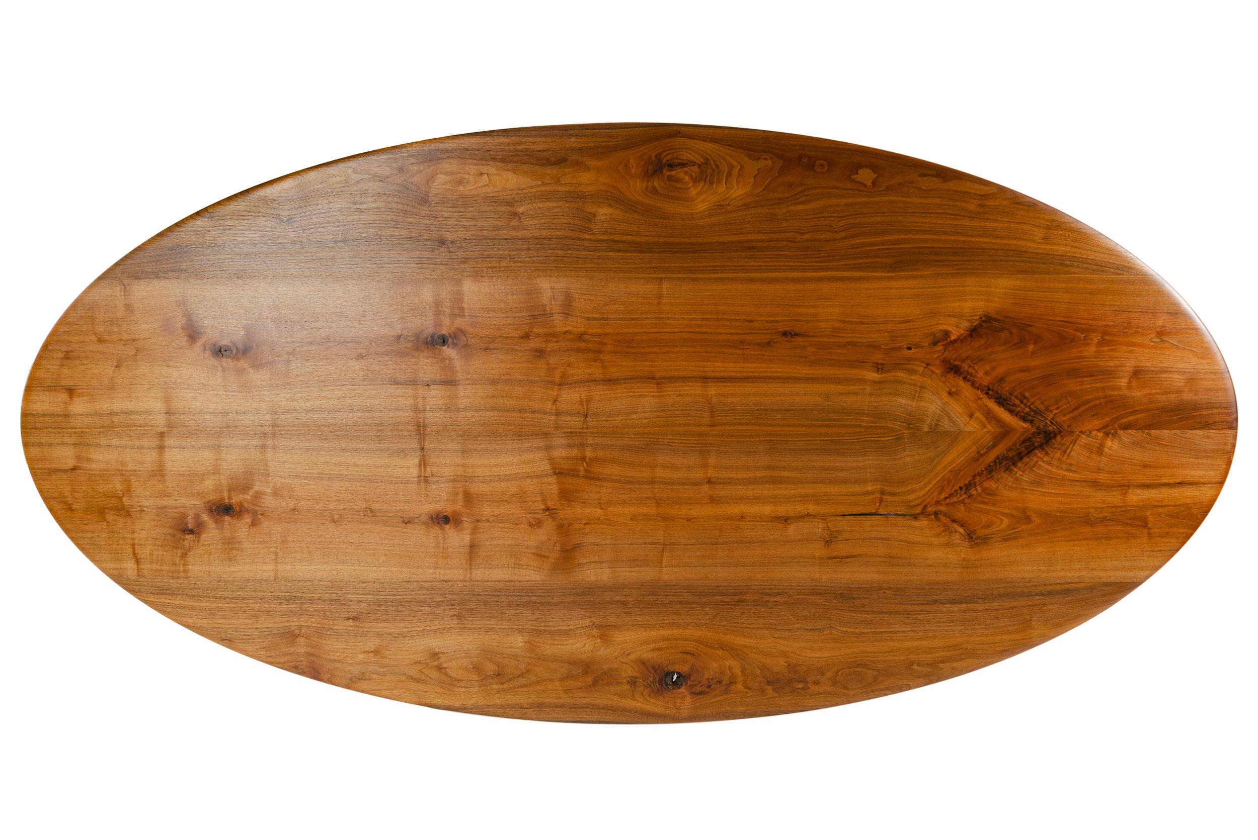 American WYETH Original Super Yacht Table in Walnut and Blackened Steel For Sale