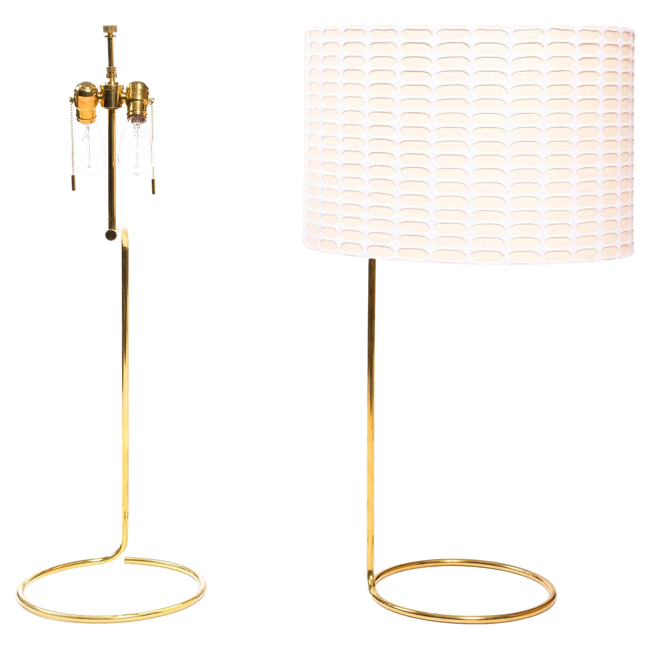 Tall 'Rope' Table Lamp in Polished Bronze, Made to Order