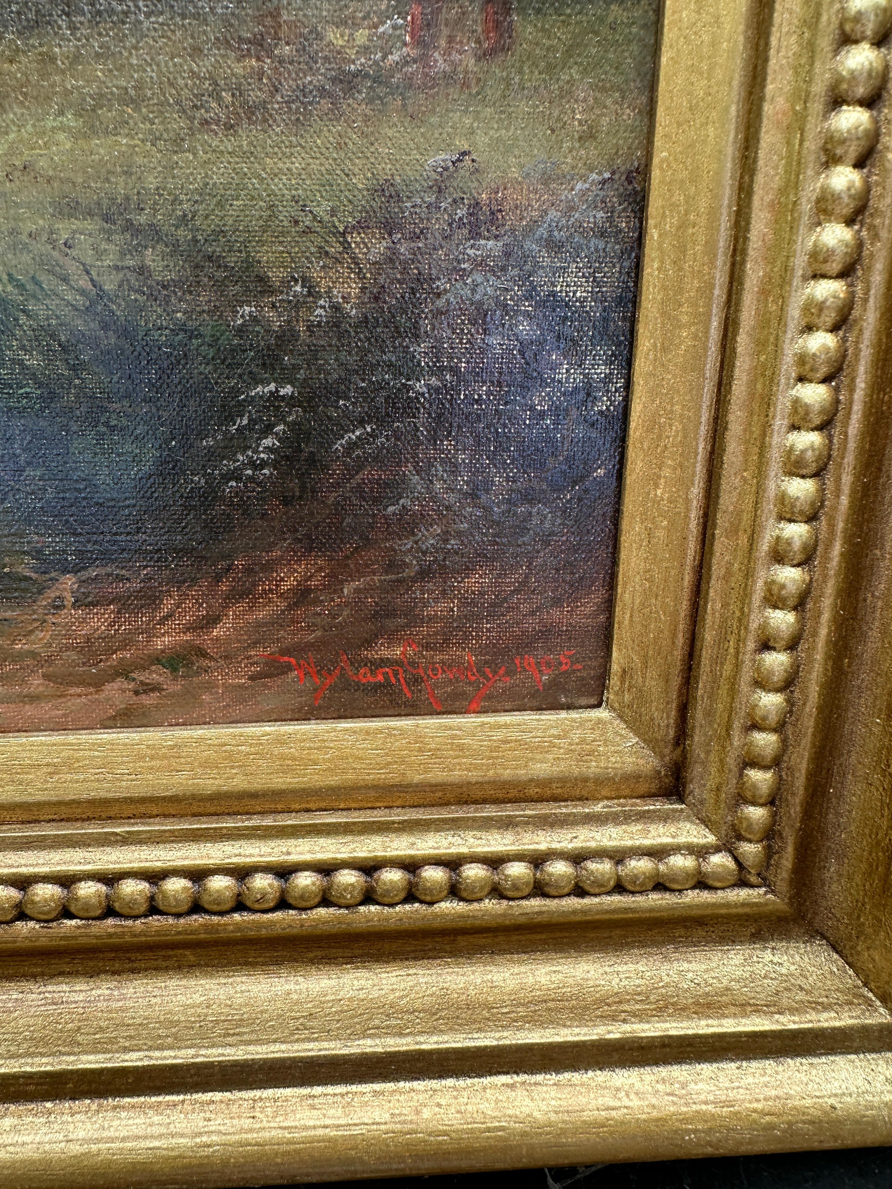 English Antique 'The last Shoot' Hund mit Jäger in Moorland im Angebot 4