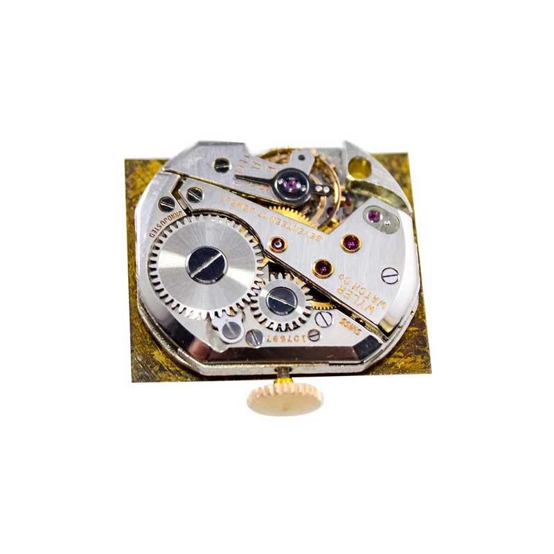 Wyler 14Kt. Solid Gold Art Deco Watch with Original Dial from 1940's 12