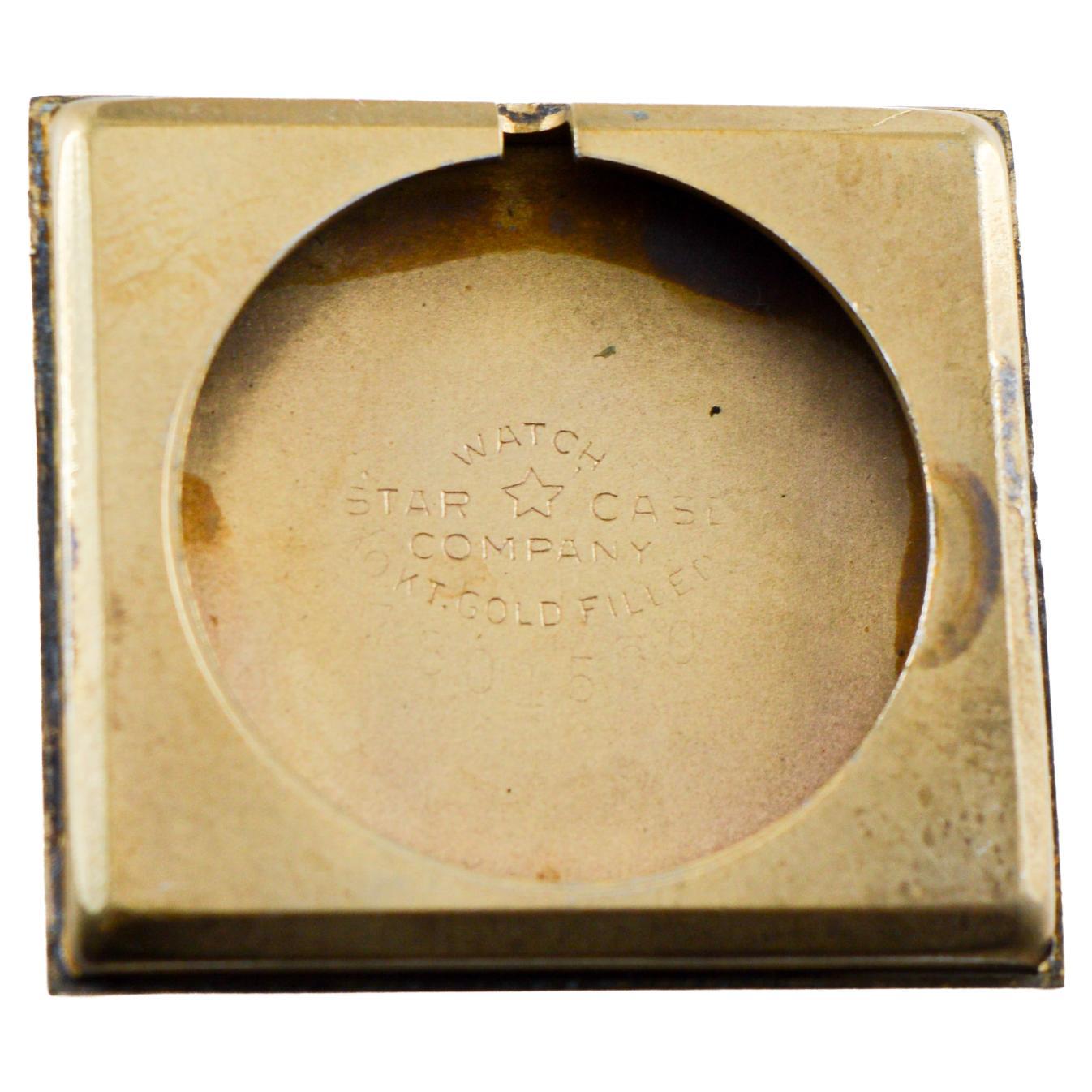 Wyler Yellow Gold Filled Art Deco Watch with Original Dial 1940's For Sale 9