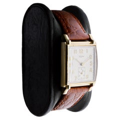 Wyler Yellow Gold Filled Art Deco Watch with Original Dial 1940's