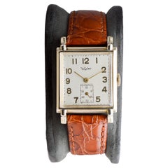Wyler Yellow Gold Filled Art Deco Watch with Original Dial 1940's