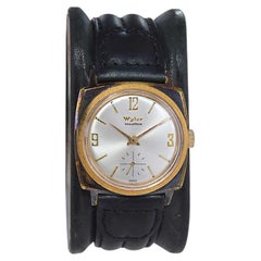 Vintage Wyler Yellow Gold Filled Watch with Original Dial circa 1960's New, Old Stock