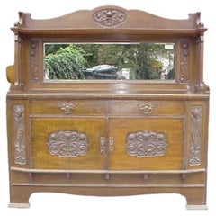 Wylie and Lochhead. A good Quality oak Arts and Crafts Glasgow style sideboard