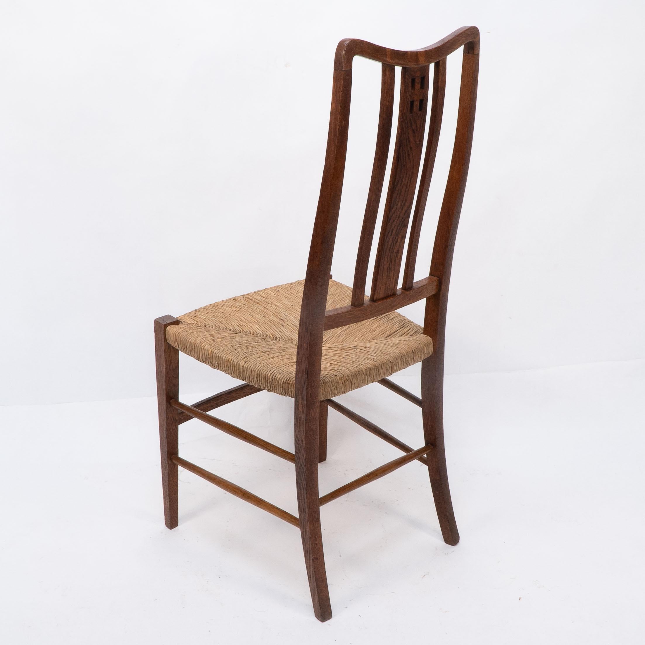 Wylie et Lochhead (atribué). Paire de chaises d'appoint ou de chambre à coucher en jonc en vente 7
